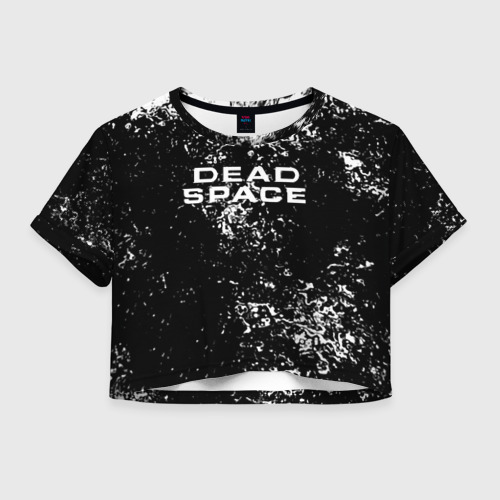 Женская футболка Crop-top 3D Мёртвый космос  брызги красок, цвет 3D печать