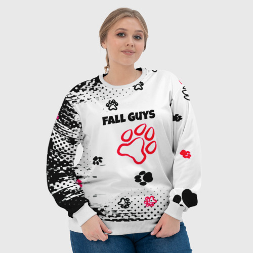 Женский свитшот 3D Fall Guys kids game pattern, цвет 3D печать - фото 6