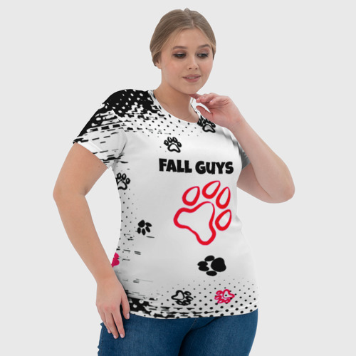 Женская футболка 3D Fall Guys kids game pattern, цвет 3D печать - фото 6