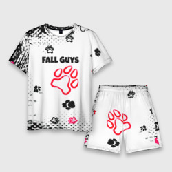 Мужской костюм с шортами 3D Fall Guys kids game pattern