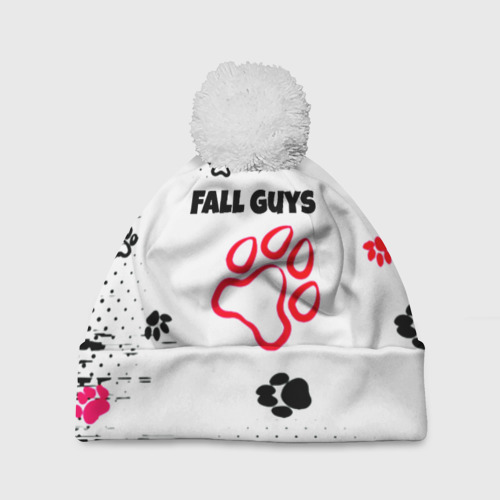 Шапка 3D c помпоном Fall Guys kids game pattern, цвет 3D печать