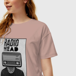 Женская футболка хлопок Oversize Radiohead human  - фото 2