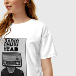 Женская футболка хлопок Oversize Radiohead human  - фото 2