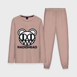 Мужская пижама с лонгсливом хлопок Radiohead logo bear 