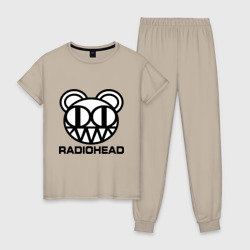 Женская пижама хлопок Radiohead logo bear 