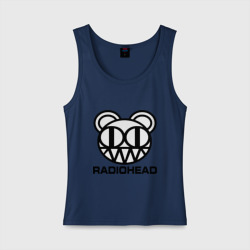 Женская майка хлопок Radiohead logo bear 