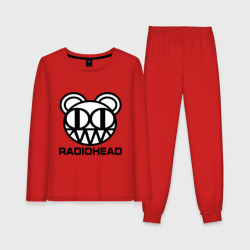 Женская пижама с лонгсливом хлопок Radiohead logo bear 