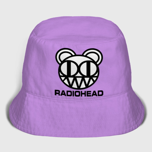 Женская панама хлопок Radiohead logo bear , цвет нежно-фиолетовый