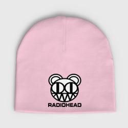 Мужская шапка демисезонная Radiohead logo bear 