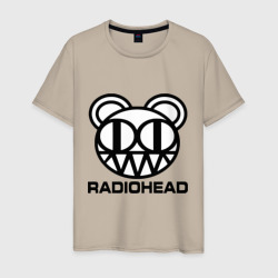 Мужская футболка хлопок Radiohead logo bear 