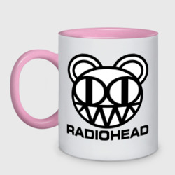 Кружка двухцветная Radiohead logo bear 