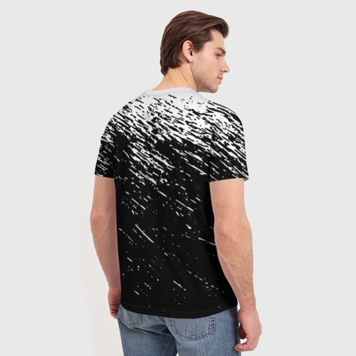 Мужская футболка 3D с принтом Lostark текстура краски, вид сзади #2
