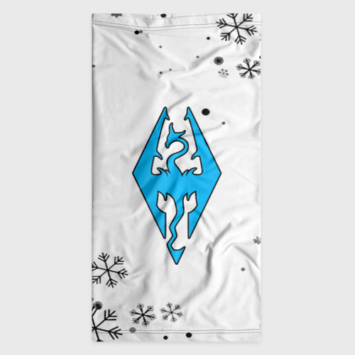 Бандана-труба 3D Skyrim logo winter, цвет 3D печать - фото 7