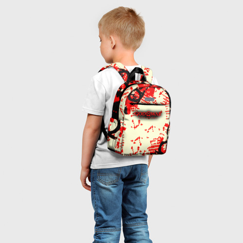 Детский рюкзак 3D с принтом God of war паттерн гейм, фото на моделе #1