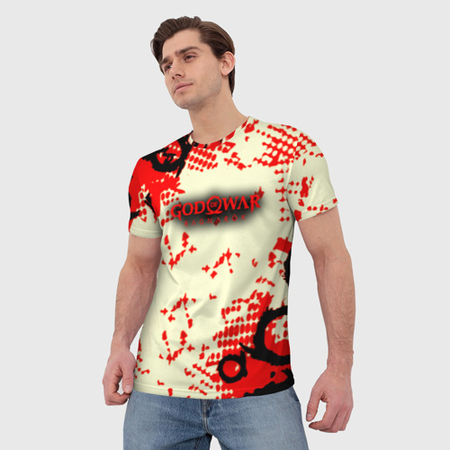 Мужская футболка 3D с принтом God of war паттерн гейм, фото на моделе #1