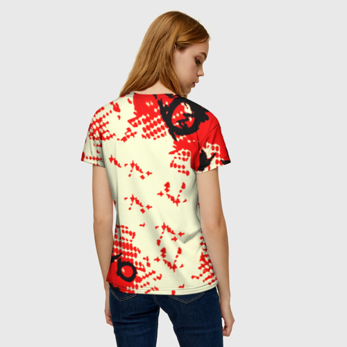 Женская футболка 3D с принтом God of war паттерн гейм, вид сзади #2