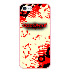 Чехол для iPhone 5/5S матовый God of war паттерн гейм