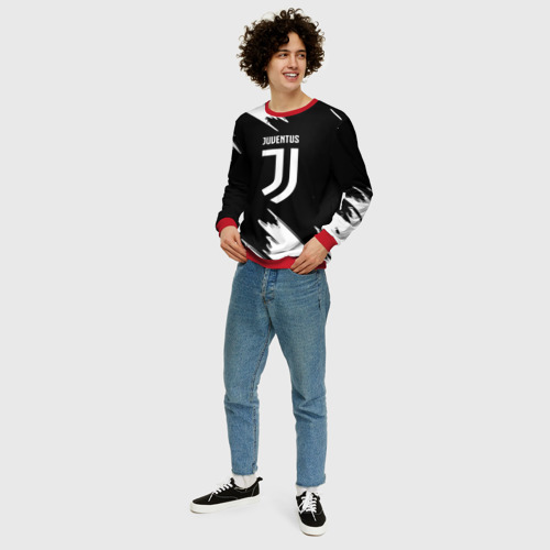 Мужской свитшот 3D Juventus краски текстура, цвет красный - фото 5