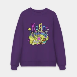 Мужской свитшот oversize без начеса хлопок Korn - childs  