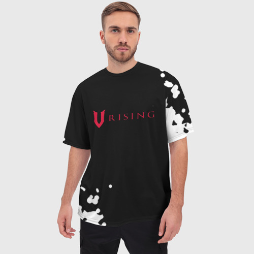 Мужская футболка oversize 3D V Rising краски, цвет 3D печать - фото 3