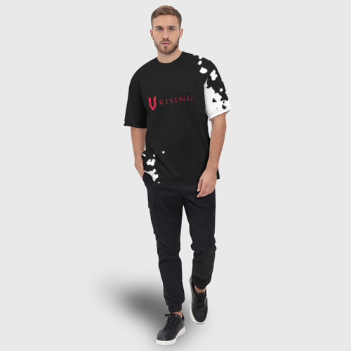 Мужская футболка oversize 3D V Rising краски, цвет 3D печать - фото 5