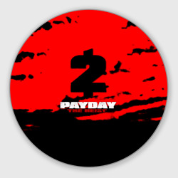 Круглый коврик для мышки Payday 2 краски