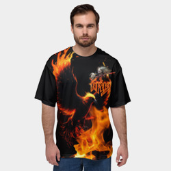 Мужская футболка oversize 3D Феникс ария - фото 2