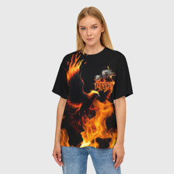 Женская футболка oversize 3D Феникс ария - фото 2