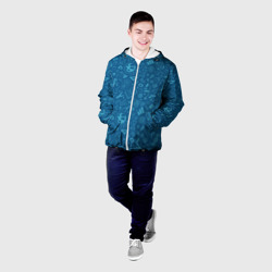 Мужская куртка 3D Школьный синий паттерн - фото 2
