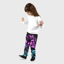 Детские брюки 3D Marshmello neon pattern - фото 2