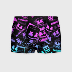 Мужские трусы 3D Marshmello neon pattern