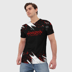 Мужская футболка 3D Horizon zero dawn краски - фото 2
