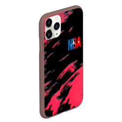 Чехол для iPhone 11 Pro Max матовый NBA краски текстура - фото 2