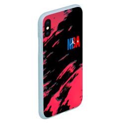 Чехол для iPhone XS Max матовый NBA краски текстура - фото 2