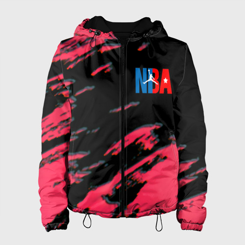 Женская куртка 3D NBA краски текстура, цвет черный
