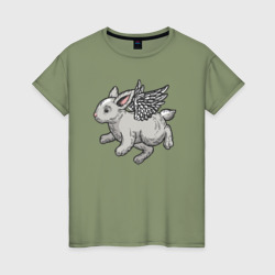 Angel bunny – Женская футболка хлопок с принтом купить со скидкой в -20%
