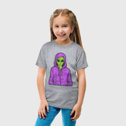 Детская футболка хлопок Инопланетянин в худи - фото 2