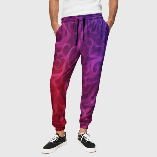 Мужские брюки 3D Вихревые узоры на градиенте, цвет 3D печать - фото 4