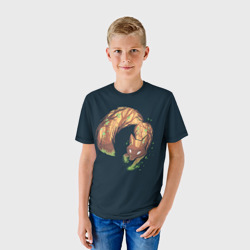 Детская футболка 3D Древесный дух лисы - фото 2