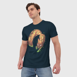 Мужская футболка 3D Древесный дух лисы - фото 2