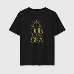 Женская футболка хлопок Oversize Dub reggae ska