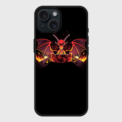 Чехол силиконовый для Apple iPhone 15 матовый Дракон мастер - DnD
