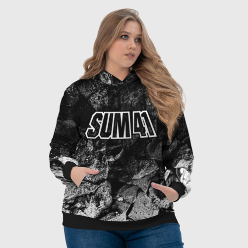 Женская толстовка 3D Sum41 black graphite, цвет 3D печать - фото 6