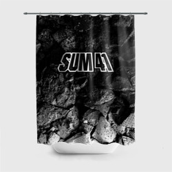 Штора 3D для ванной Sum41 black graphite