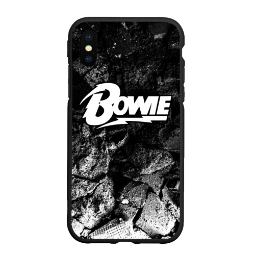 Чехол для iPhone XS Max матовый David Bowie black graphite