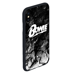 Чехол для iPhone XS Max матовый David Bowie black graphite - фото 2