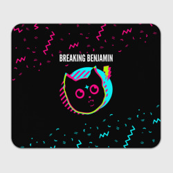 Прямоугольный коврик для мышки Breaking Benjamin - rock star cat