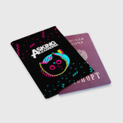 Обложка для паспорта матовая кожа Asking Alexandria - rock star cat - фото 2