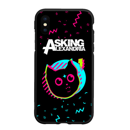 Чехол для iPhone XS Max матовый Asking Alexandria - rock star cat