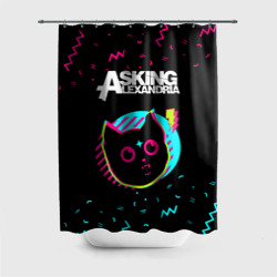 Штора 3D для ванной Asking Alexandria - rock star cat